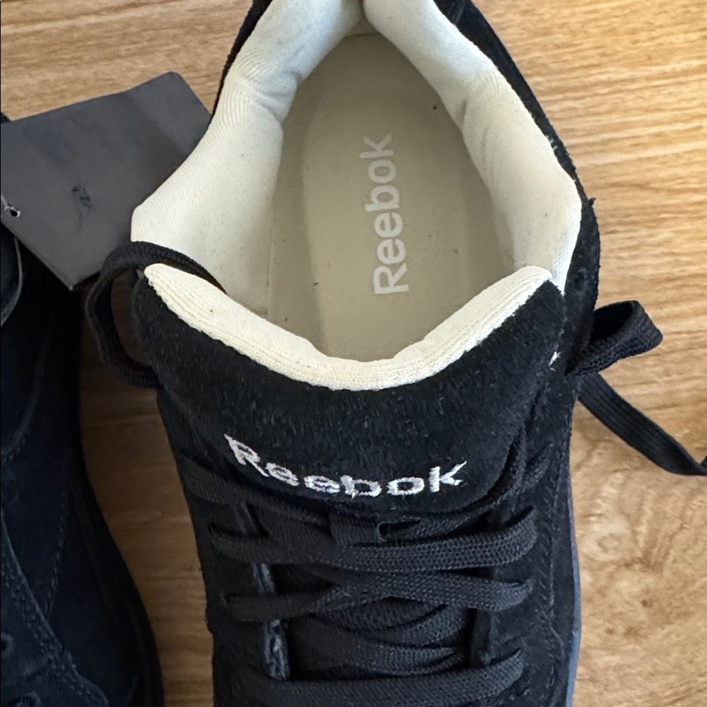 Reebok SOYAY Women’s Black Suede Sneakers Oxford Work Steel Safety Toe Casual 9W - Picture 11 of 14
